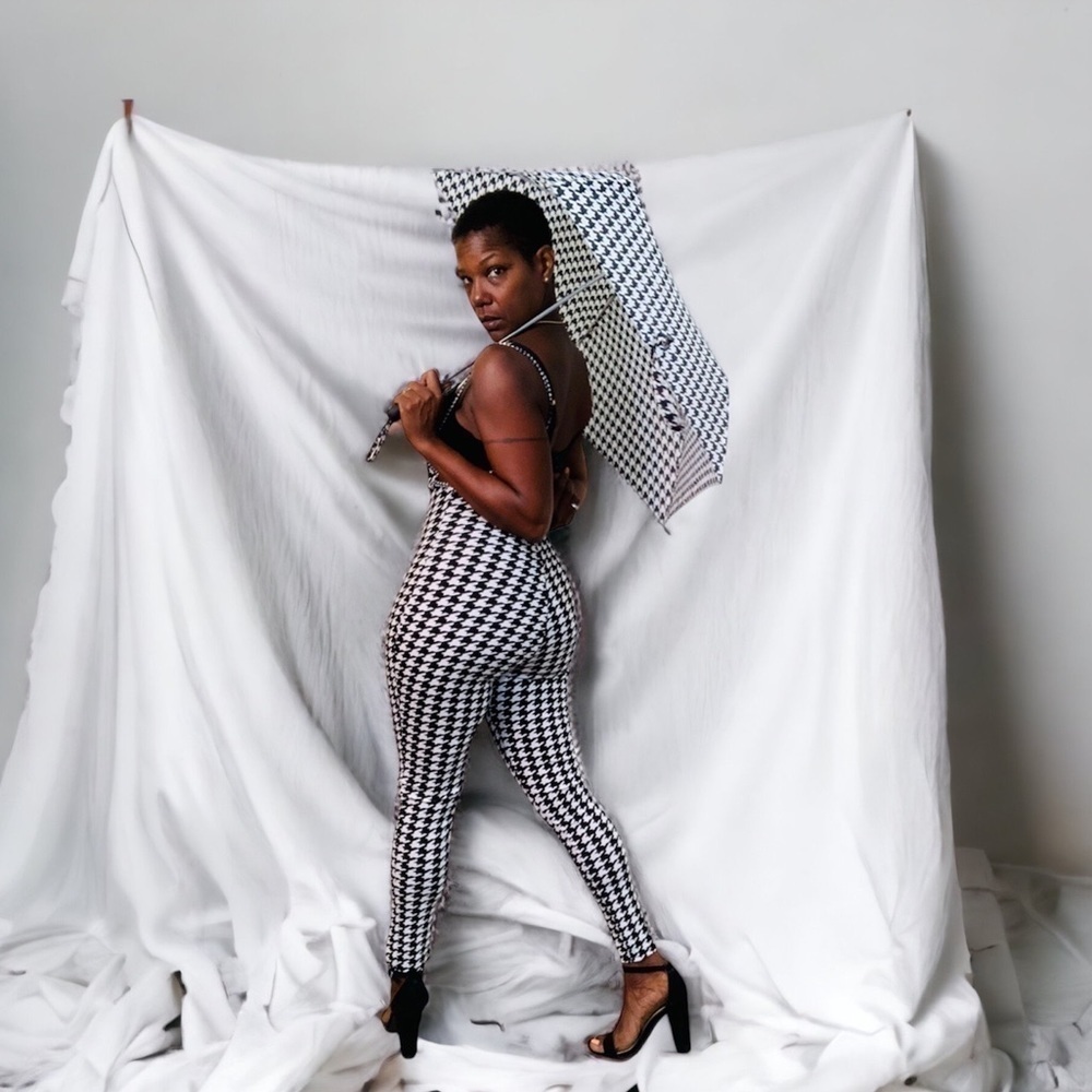 HOUNDSTOOTH 2 PIECE JUMPSUIT